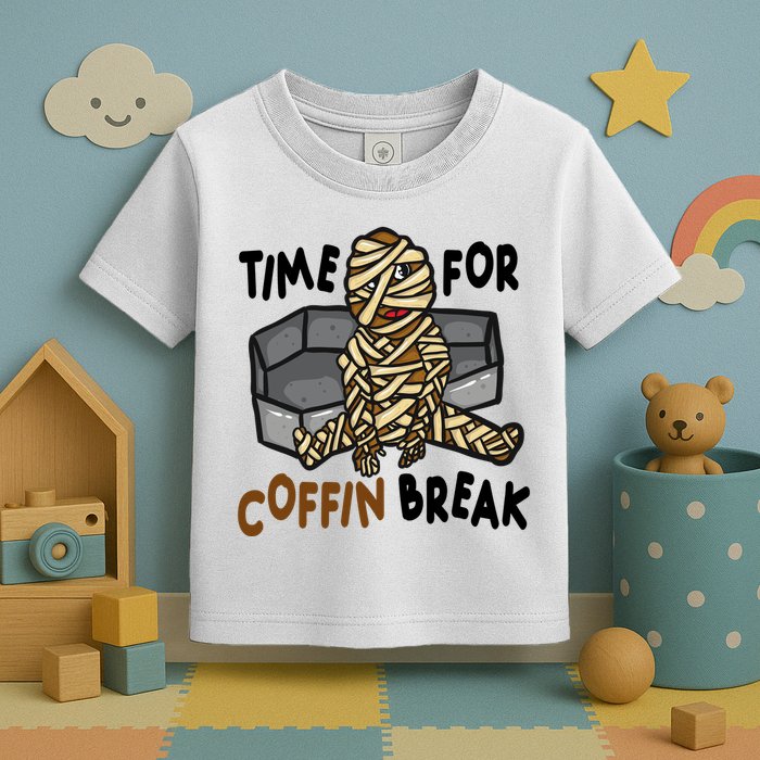 Time For Coffin Break Zombie Funny Toddler T-Shirt