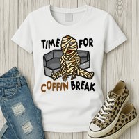 Time For Coffin Break Zombie Funny Womens T-Shirt