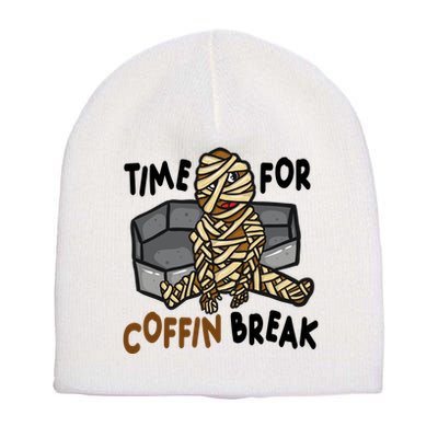 Time For Coffin Break Zombie Funny Short Acrylic Beanie