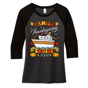 Thanksgiving Family Cruise 2024 Turkey Cruising Vacation Women's Tri-Blend 3/4-Sleeve Raglan Shirt