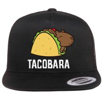 Tacobara Funny Capybara Tacos Flat Bill Trucker Hat