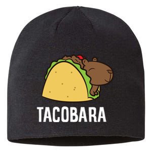 Tacobara Funny Capybara Tacos Sustainable Beanie