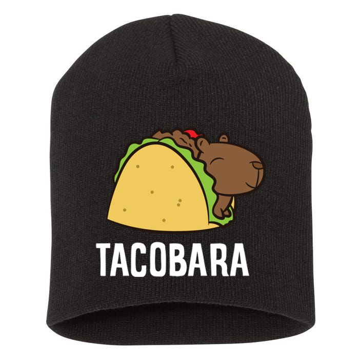 Tacobara Funny Capybara Tacos Short Acrylic Beanie