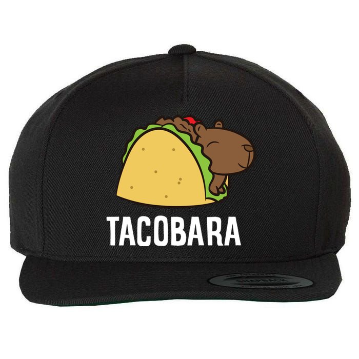 Tacobara Funny Capybara Tacos Wool Snapback Cap