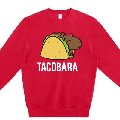 Tacobara Funny Capybara Tacos Premium Crewneck Sweatshirt