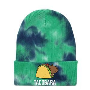 Tacobara Funny Capybara Tacos Tie Dye 12in Knit Beanie