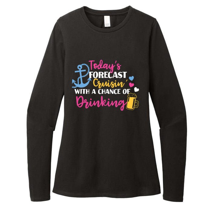 Todays Forecast Cruising With A Chance Of Drinking Funny Womens CVC Long Sleeve Shirt