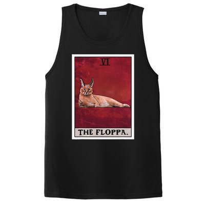 The Floppa Caracal Cat Tarot Card Funny Meme PosiCharge Competitor Tank