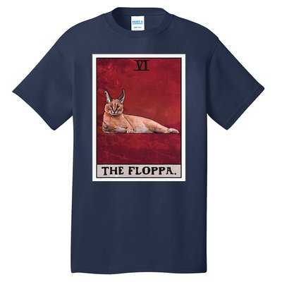 The Floppa Caracal Cat Tarot Card Funny Meme Tall T-Shirt