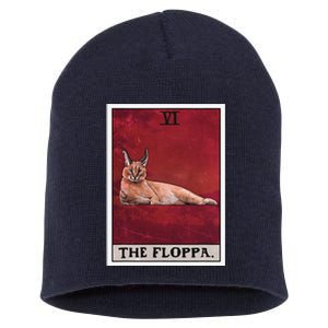 The Floppa Caracal Cat Tarot Card Funny Meme Short Acrylic Beanie