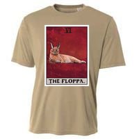 The Floppa Caracal Cat Tarot Card Funny Meme Cooling Performance Crew T-Shirt