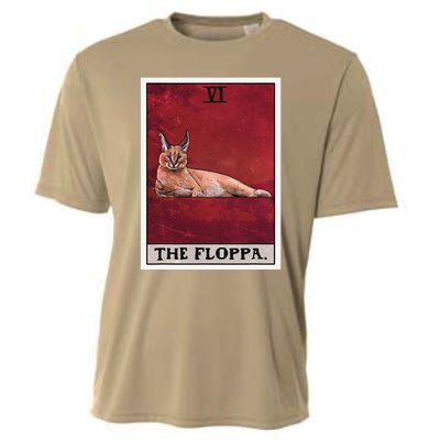 The Floppa Caracal Cat Tarot Card Funny Meme Cooling Performance Crew T-Shirt