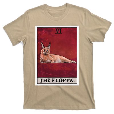 The Floppa Caracal Cat Tarot Card Funny Meme T-Shirt