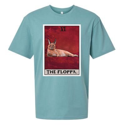 The Floppa Caracal Cat Tarot Card Funny Meme Sueded Cloud Jersey T-Shirt