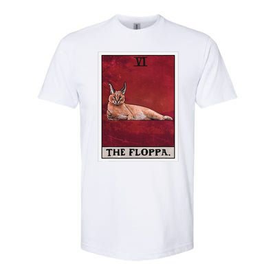 The Floppa Caracal Cat Tarot Card Funny Meme Softstyle CVC T-Shirt