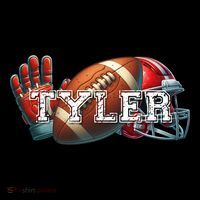 Tyler Football Custom Name Gift Drawstring Bag
