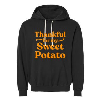 Thanksgiving For Couples Sweet Potato Yam Set Garment-Dyed Fleece Hoodie