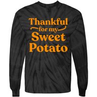 Thanksgiving For Couples Sweet Potato Yam Set Tie-Dye Long Sleeve Shirt