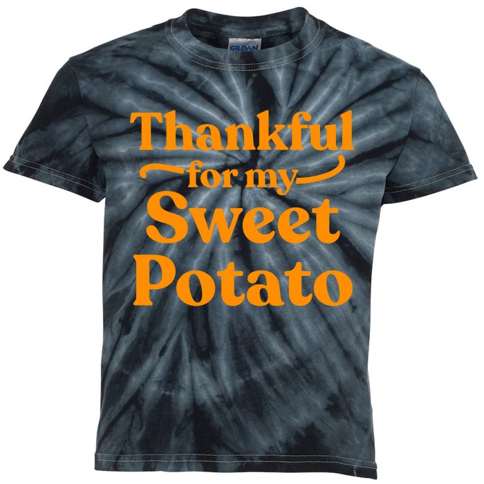 Thanksgiving For Couples Sweet Potato Yam Set Kids Tie-Dye T-Shirt