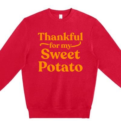 Thanksgiving For Couples Sweet Potato Yam Set Premium Crewneck Sweatshirt