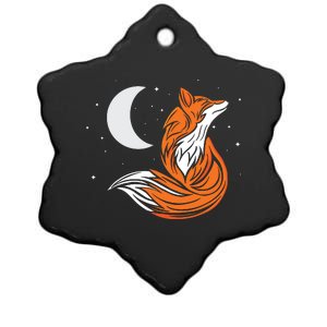 Tribal Fox Camper Zookeeper Wildlife Animal Lover Ceramic Star Ornament