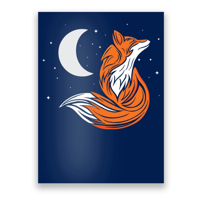 Tribal Fox Camper Zookeeper Wildlife Animal Lover Poster