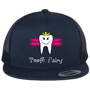 Tooth Fairy Cute Dental Hygienist Dentist Meaningful Gift Flat Bill Trucker Hat