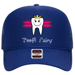 Tooth Fairy Cute Dental Hygienist Dentist Meaningful Gift High Crown Mesh Back Trucker Hat