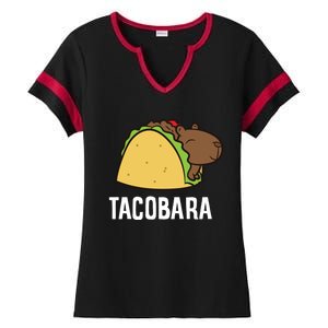 Tacobara Funny Capybara Tacos Ladies Halftime Notch Neck Tee