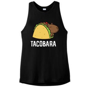 Tacobara Funny Capybara Tacos Ladies PosiCharge Tri-Blend Wicking Tank