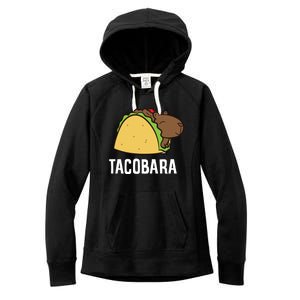 Tacobara Funny Capybara Tacos Women's Fleece Hoodie