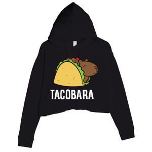 Tacobara Funny Capybara Tacos Crop Fleece Hoodie