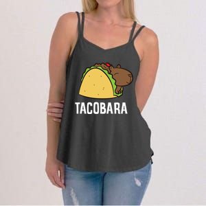 Tacobara Funny Capybara Tacos Women's Strappy Tank