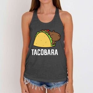 Tacobara Funny Capybara Tacos Women's Knotted Racerback Tank