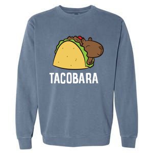 Tacobara Funny Capybara Tacos Garment-Dyed Sweatshirt