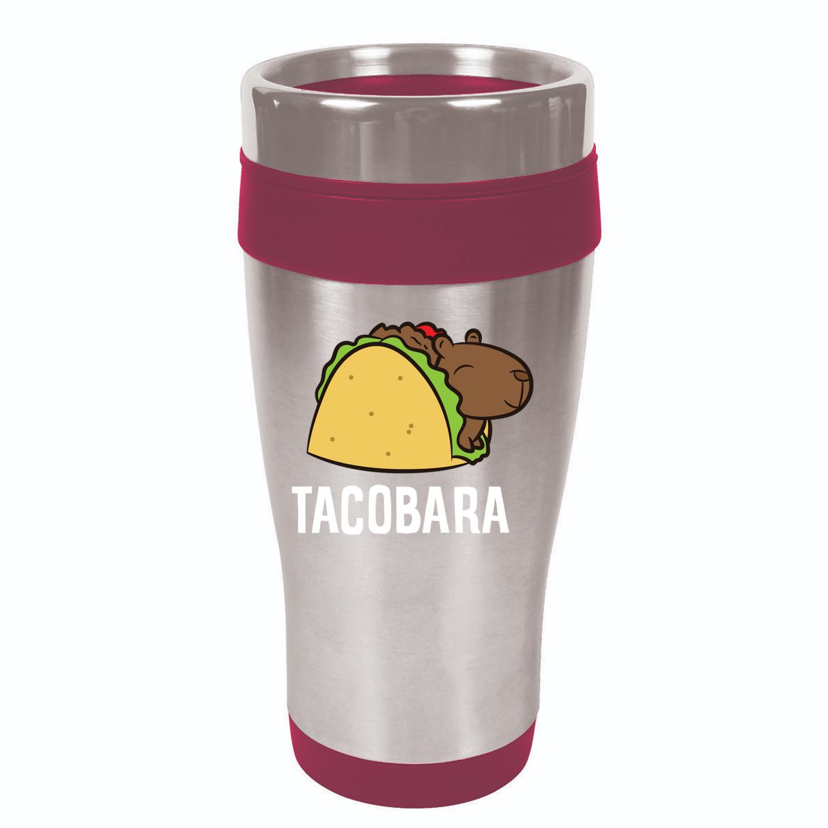 Tacobara Funny Capybara Tacos 16oz Travel Tumbler