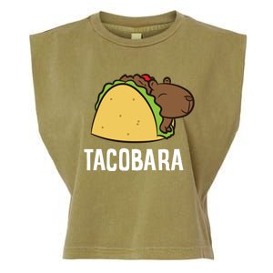 Tacobara Funny Capybara Tacos Garment-Dyed Women's Muscle Tee