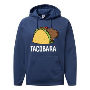 Tacobara Funny Capybara Tacos Performance Fleece Hoodie