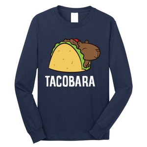 Tacobara Funny Capybara Tacos Long Sleeve Shirt