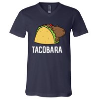 Tacobara Funny Capybara Tacos V-Neck T-Shirt