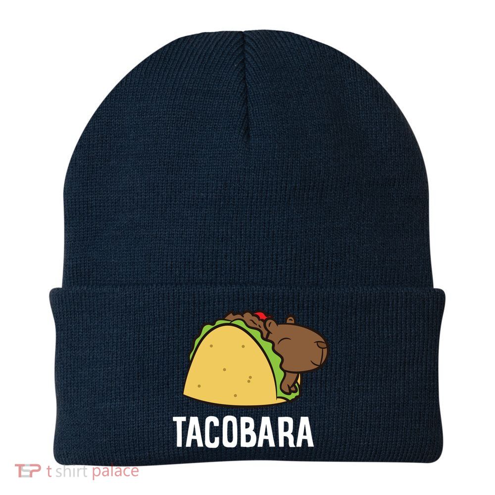Tacobara Funny Capybara Tacos Beanie