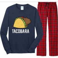 Tacobara Funny Capybara Tacos Long Sleeve Pajama Set