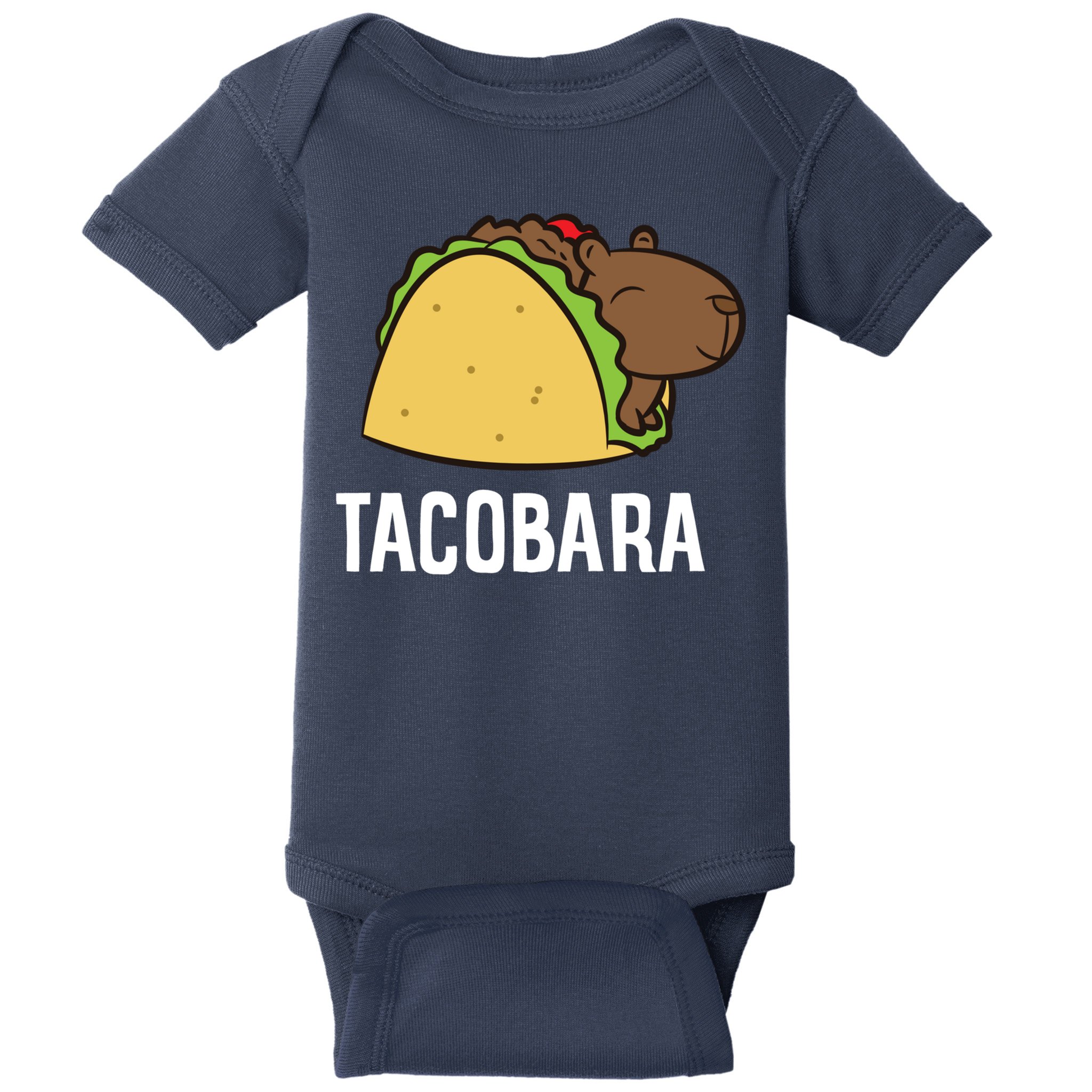 Tacobara Funny Capybara Tacos Baby Bodysuit