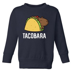 Tacobara Funny Capybara Tacos Toddler Sweatshirt