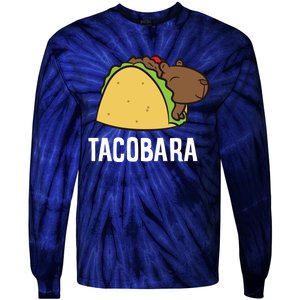 Tacobara Funny Capybara Tacos Tie-Dye Long Sleeve Shirt