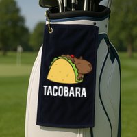 Tacobara Funny Capybara Tacos Golf Towel