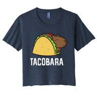 Tacobara Funny Capybara Tacos Women's Crop Top Tee