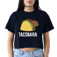 Tacobara Funny Capybara Tacos Women's Crop Top Tee