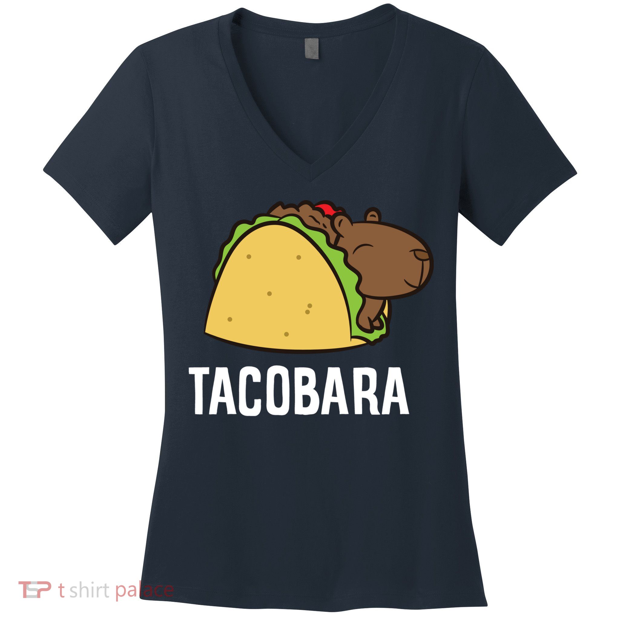 Tacobara Funny Capybara Tacos Women's V-Neck T-Shirt