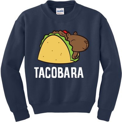 Tacobara Funny Capybara Tacos Kids Sweatshirt